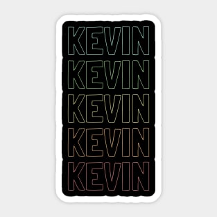 Kevin Name Pattern Sticker